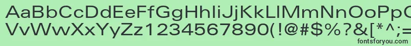 フォントUniversltstdEx – 緑の背景に黒い文字