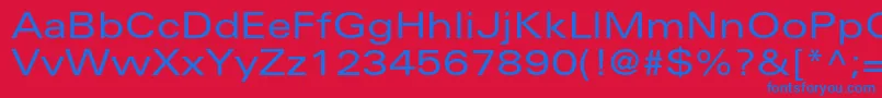 UniversltstdEx Font – Blue Fonts on Red Background