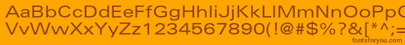 UniversltstdEx Font – Brown Fonts on Orange Background