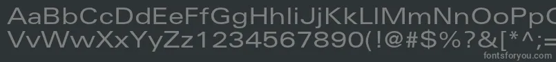 Шрифт UniversltstdEx – серые шрифты на чёрном фоне