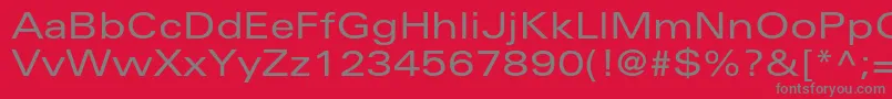 UniversltstdEx Font – Gray Fonts on Red Background