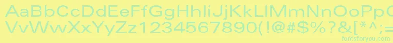 UniversltstdEx Font – Green Fonts on Yellow Background