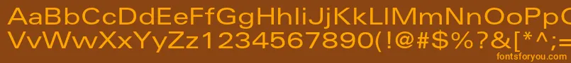 UniversltstdEx Font – Orange Fonts on Brown Background