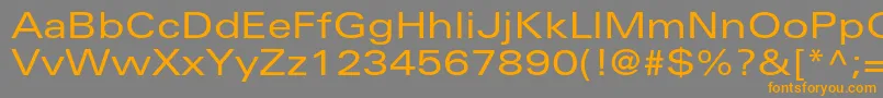 UniversltstdEx Font – Orange Fonts on Gray Background