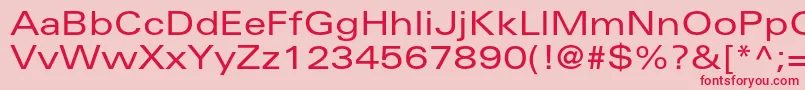 UniversltstdEx Font – Red Fonts on Pink Background