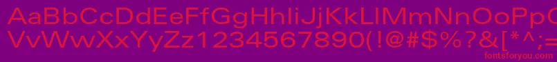 UniversltstdEx Font – Red Fonts on Purple Background