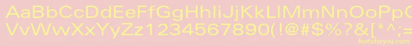 UniversltstdEx Font – Yellow Fonts on Pink Background