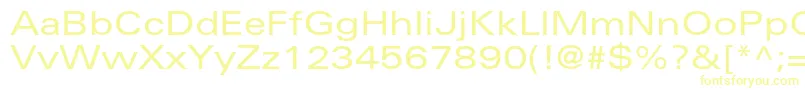 UniversltstdEx Font – Yellow Fonts on White Background