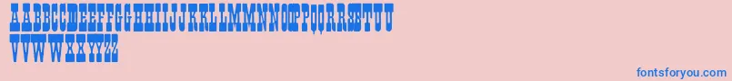 Fisticuffs Font – Blue Fonts on Pink Background