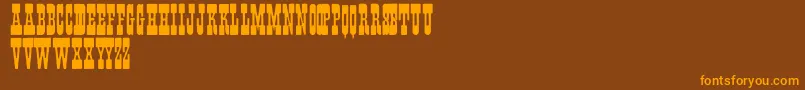 Fisticuffs Font – Orange Fonts on Brown Background