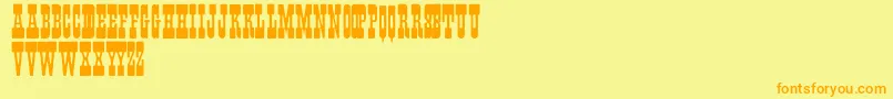 Fisticuffs Font – Orange Fonts on Yellow Background