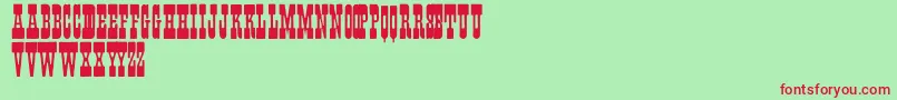 Fisticuffs Font – Red Fonts on Green Background