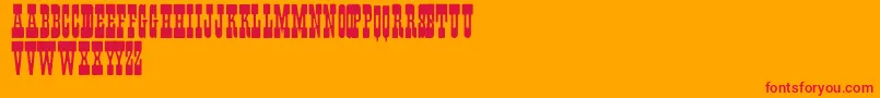 Fisticuffs Font – Red Fonts on Orange Background