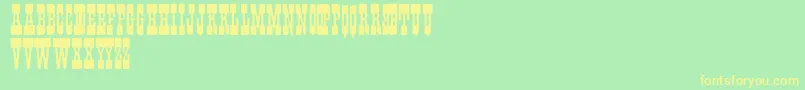 Fisticuffs Font – Yellow Fonts on Green Background