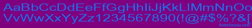 ArialCyr140n Font – Blue Fonts on Purple Background