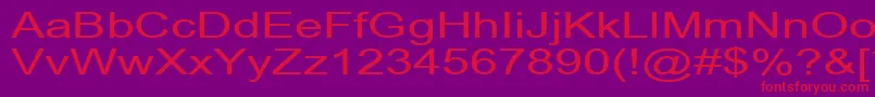 ArialCyr140n Font – Red Fonts on Purple Background