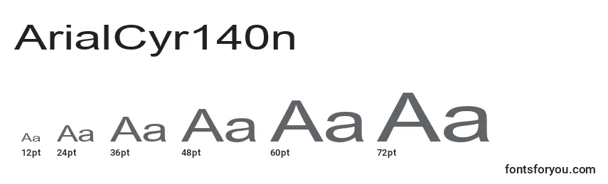 ArialCyr140n Font Sizes