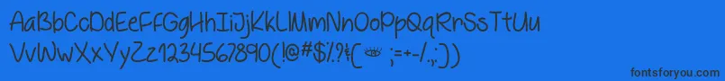 Police BehindBlueEyesTtf – polices noires sur fond bleu