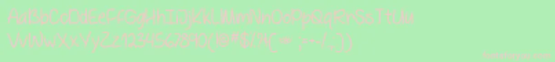 BehindBlueEyesTtf Font – Pink Fonts on Green Background