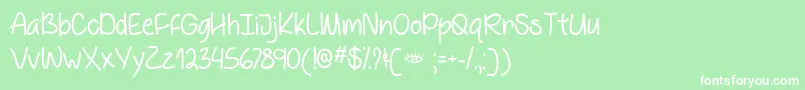 BehindBlueEyesTtf Font – White Fonts on Green Background