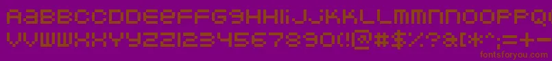 Doubleohone Font – Brown Fonts on Purple Background