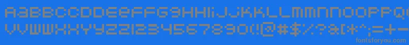 Doubleohone Font – Gray Fonts on Blue Background