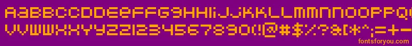 Doubleohone Font – Orange Fonts on Purple Background