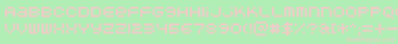 Doubleohone Font – Pink Fonts on Green Background