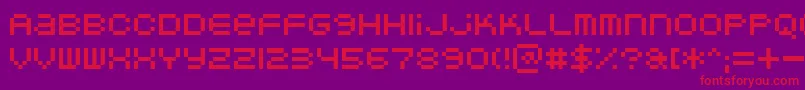 Doubleohone Font – Red Fonts on Purple Background