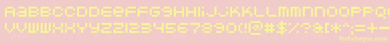 Doubleohone Font – Yellow Fonts on Pink Background