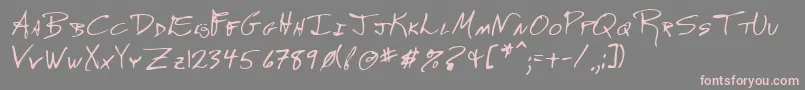Lehn246 Font – Pink Fonts on Gray Background