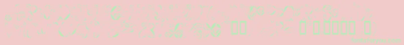 Weeweecafe Font – Green Fonts on Pink Background