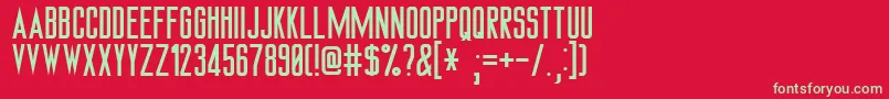Hamsteade Font – Green Fonts on Red Background