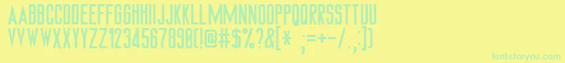 Hamsteade Font – Green Fonts on Yellow Background