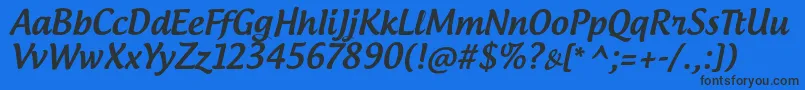 AndrogyneTb Font – Black Fonts on Blue Background