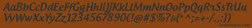 AndrogyneTb-Schriftart – Schwarze Schriften auf braunem Hintergrund