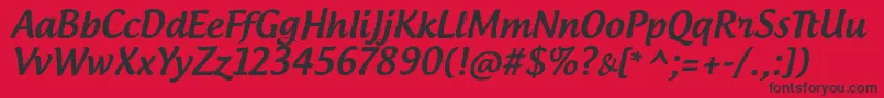 AndrogyneTb Font – Black Fonts on Red Background