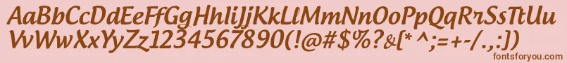 AndrogyneTb Font – Brown Fonts on Pink Background