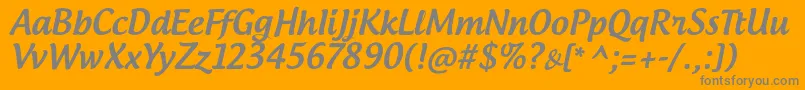 AndrogyneTb Font – Gray Fonts on Orange Background