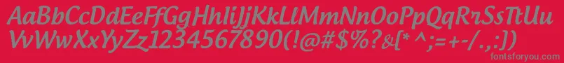 AndrogyneTb Font – Gray Fonts on Red Background