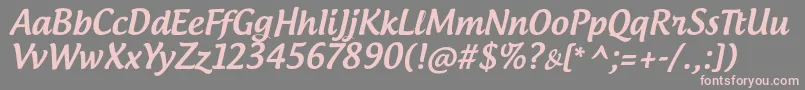 AndrogyneTb Font – Pink Fonts on Gray Background