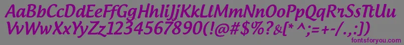 AndrogyneTb Font – Purple Fonts on Gray Background