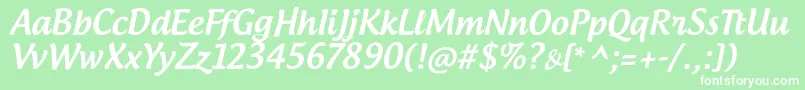 AndrogyneTb Font – White Fonts on Green Background