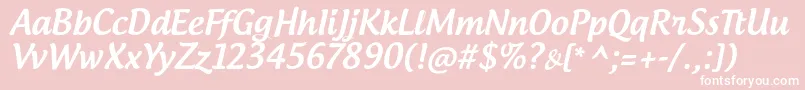 AndrogyneTb Font – White Fonts on Pink Background