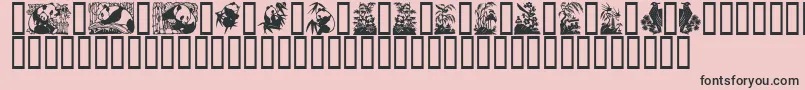 Panda ffy Font – Black Fonts on Pink Background