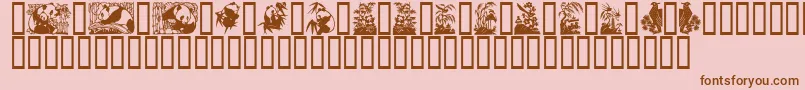 Panda ffy Font – Brown Fonts on Pink Background