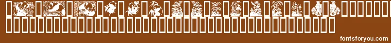 Шрифт Panda ffy – белые шрифты на коричневом фоне