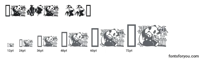 Размеры шрифта Panda ffy