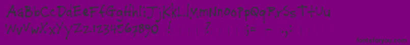 Napkinthemodern Font – Black Fonts on Purple Background