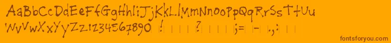 Napkinthemodern-fontti – ruskeat fontit oranssilla taustalla